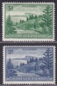 Click for more photos and details Norfolk Island 1959 QEII Ball Bay 3d Emerald-Grn, 2sh Deep Blue Mint SG6a SG12a