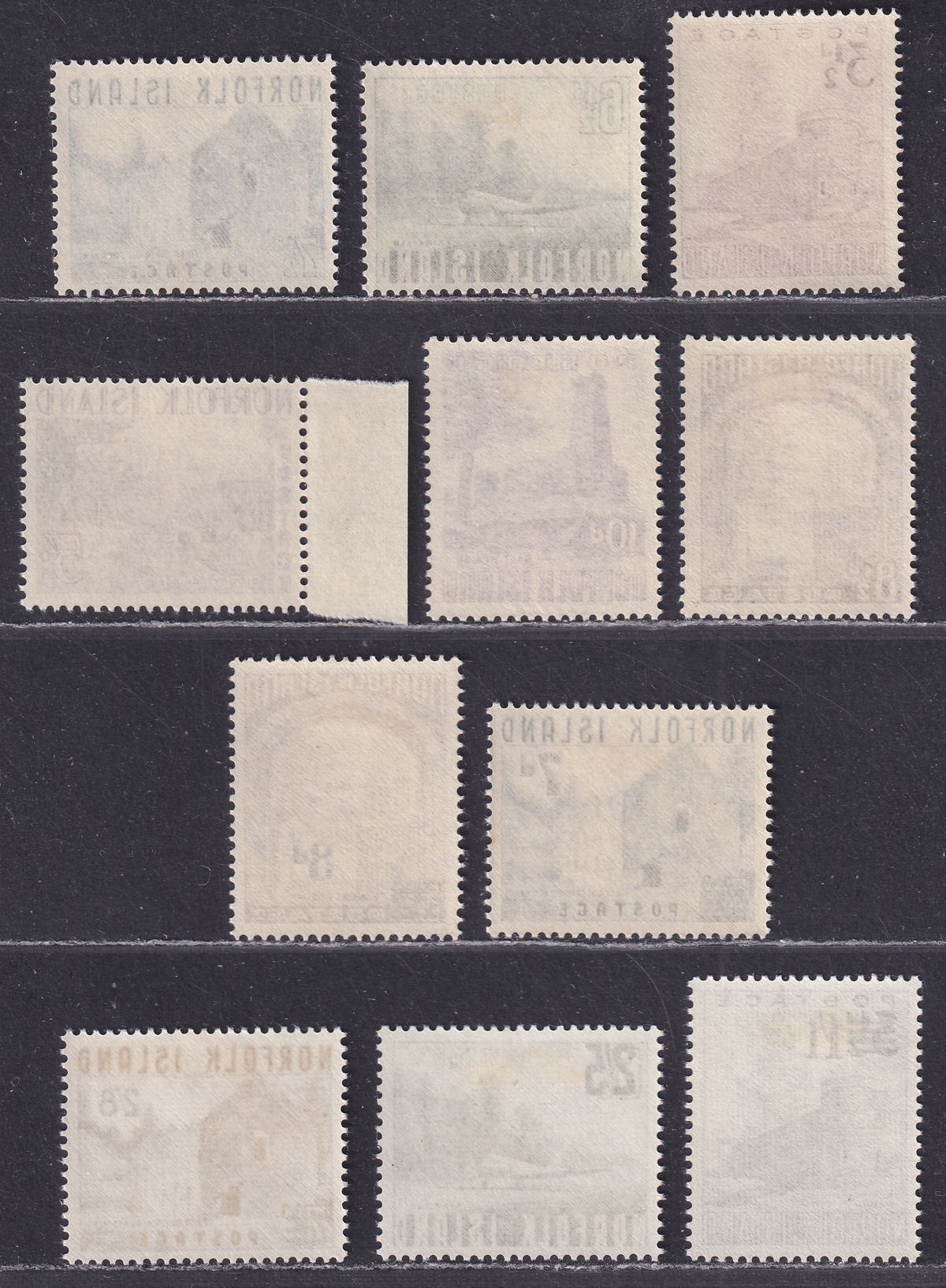 Norfolk Island 1953-60 QEII Selection to 5sh Mint cat £49