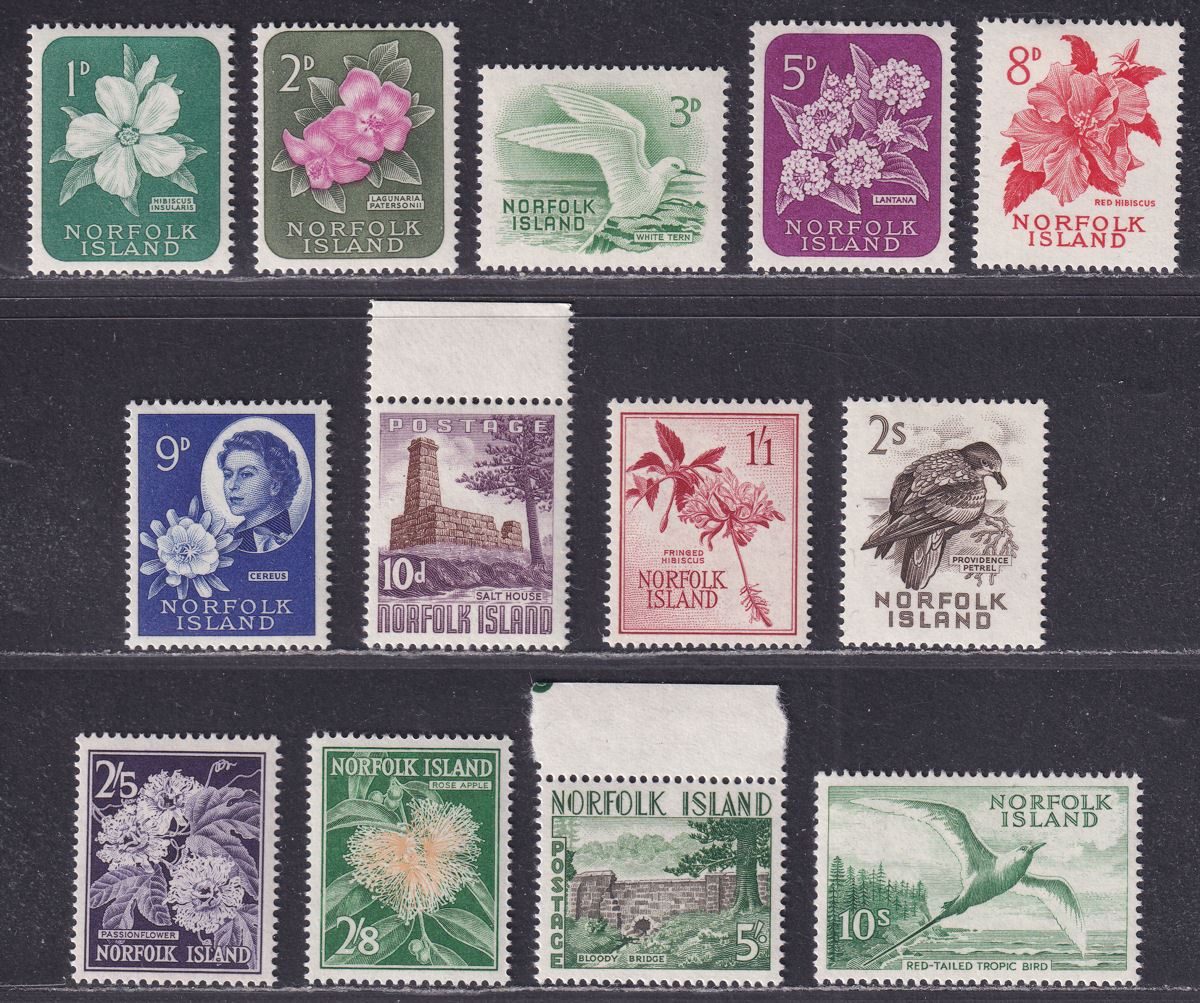 Norfolk Island 1960 Queen Elizabeth II Set Mint SG24-36 cat £42 Australia