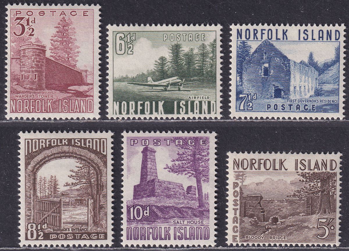 Norfolk Island 1953 Queen Elizabeth II Set Mint SG13-18 cat £35 Australia