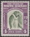 North Borneo 1939 KGVI Monkey 4c Mint SG306