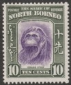 Click for more photos and details North Borneo 1939 KGVI Orang-Utan 10c Mint SG309