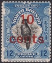 Click for more photos and details North Borneo 1916 KGV 10c Surcharge on 12c Black + Deep Blue Mint SG188 cat £60