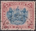 Click for more photos and details North Borneo 1894 Queen Victoria Arms 24c Used SG79c cat £80
