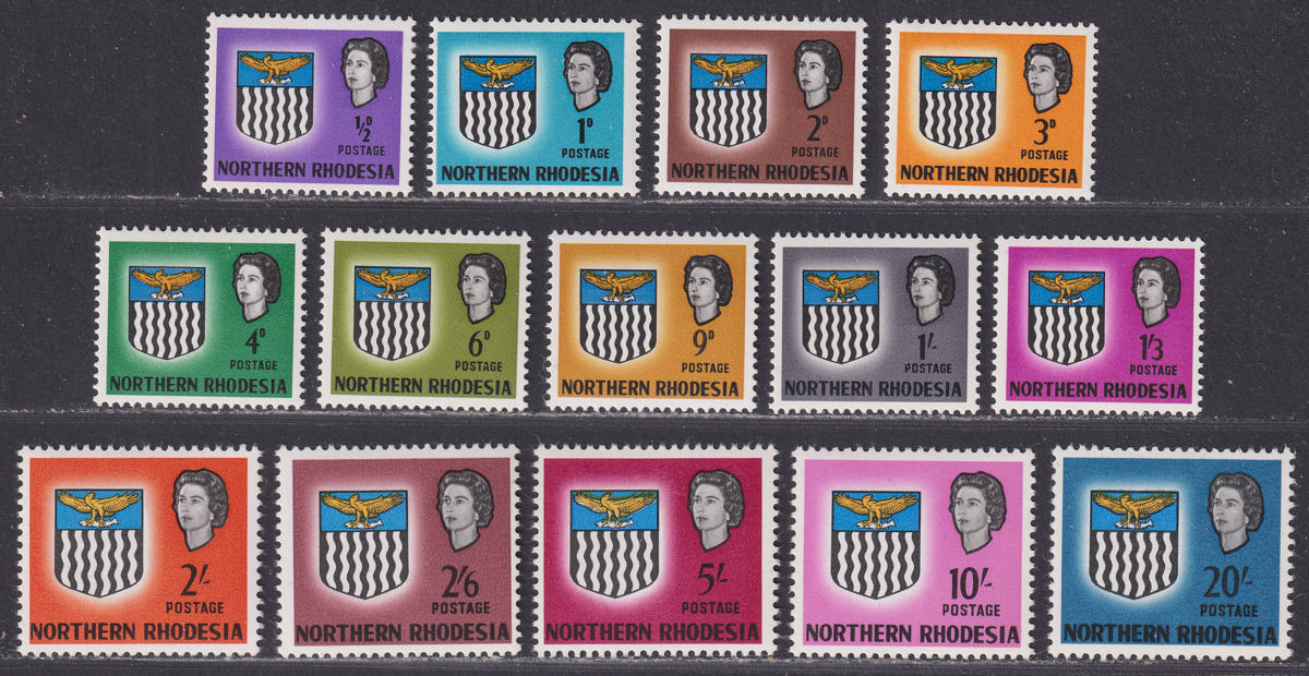 Northern Rhodesia 1963 Queen Elizabeth II Arms Set Mint SG75-88 cat £65