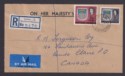 Click for more photos and details Northern Rhodesia 1964 QEII 2sh6d, 1sh Used Registered Airmail Cover LUSAKA Pmk