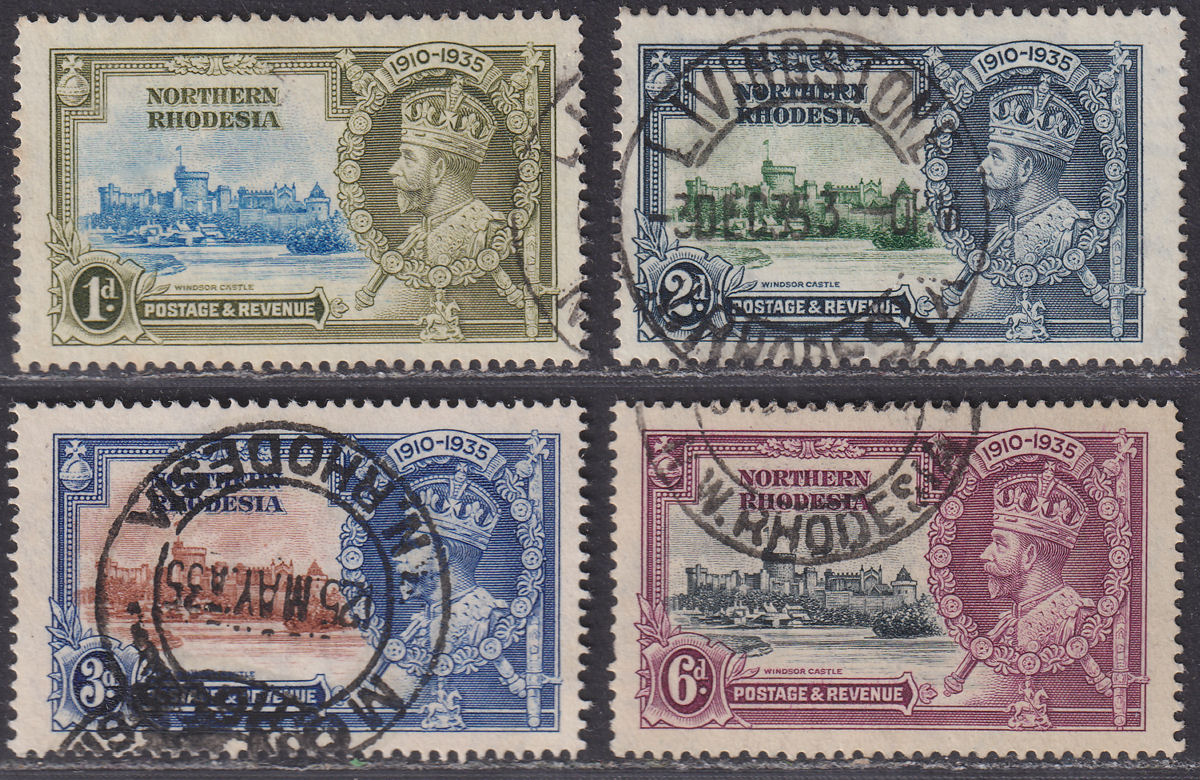 Northern Rhodesia 1935 KGV Silver Jubilee Set Used SG18-21 cat £21