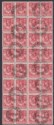 Click for more photos and details Northern Rhodesia 1925 KGV 1½d Carmine-Red Block of 32 Used SG3 CHOMA Postmarks