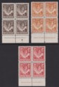 Click for more photos and details Northern Rhodesia 1938-52 King George VI ½d, 1½d, 2d Imprint Blocks of 4 Mint