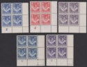 Click for more photos and details Northern Rhodesia 1938-52 KGVI Part Block Set 3d to 9d Mint inc plate numbers