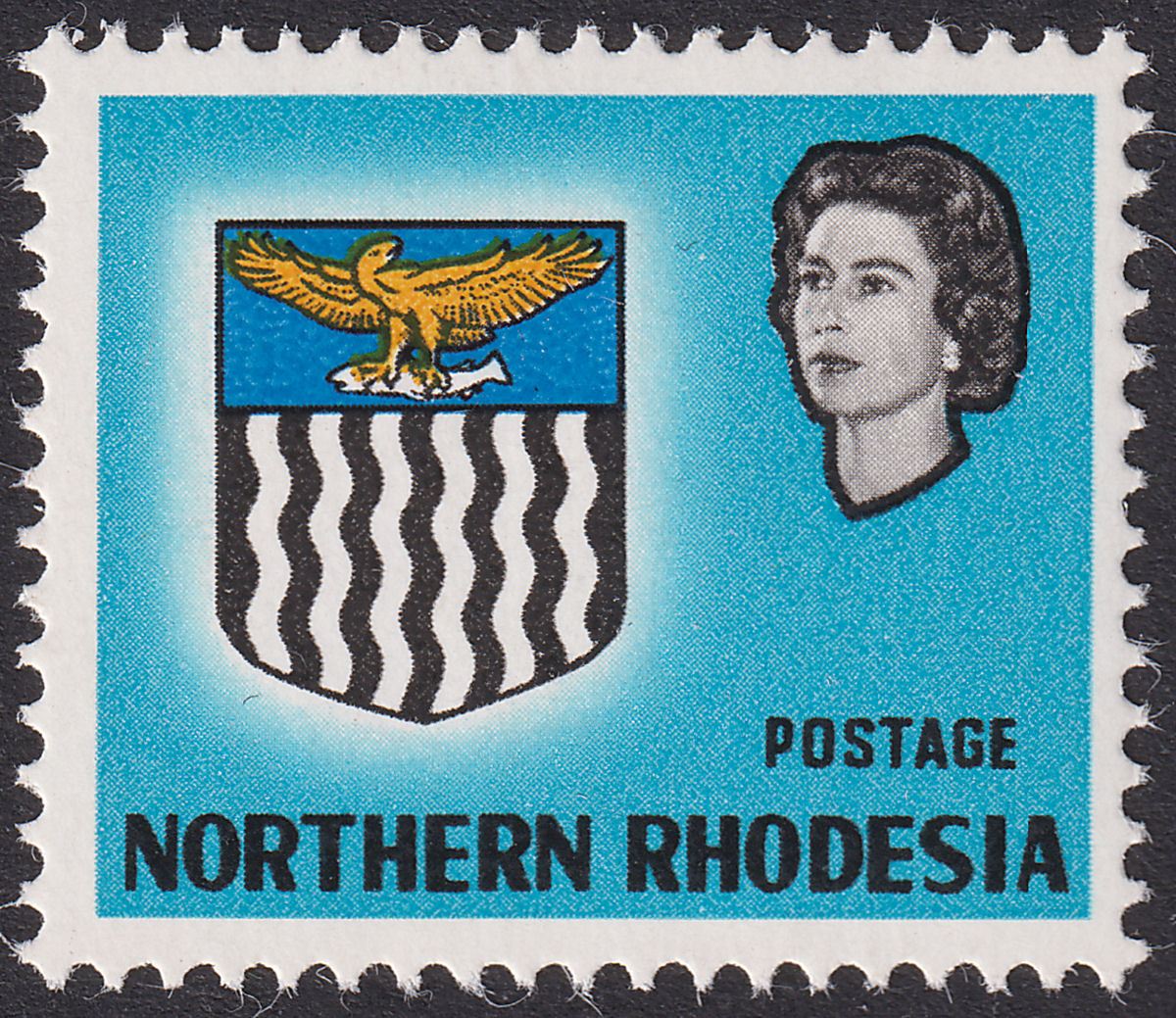 Northern Rhodesia 1963 QEII Arms 1d Value Omitted Variety Mint SG76a