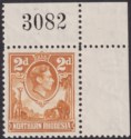 Click for more photos and details Northern Rhodesia 1938 KGVI 2d Yellow-Brown Sheet Number Marginal Mint SG31 c£50