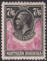 Click for more photos and details Northern Rhodesia 1925 KGV 7sh6d Rose-Purple and Black Mint SG15 cat £190