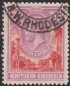 Click for more photos and details Northern Rhodesia 1925 KGV 20sh Carmine-Red and Rose-Purple Used SG17 cat £400