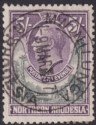 Click for more photos and details Northern Rhodesia 1925 KGV 5sh Slate-Grey + Violet Used SG14 MWINILUNGA Postmark