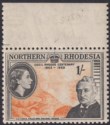 Click for more photos and details Northern Rhodesia 1953 QEII Rhodes 1sh with FALLS AND RAIL Re-entry Mint SG58var