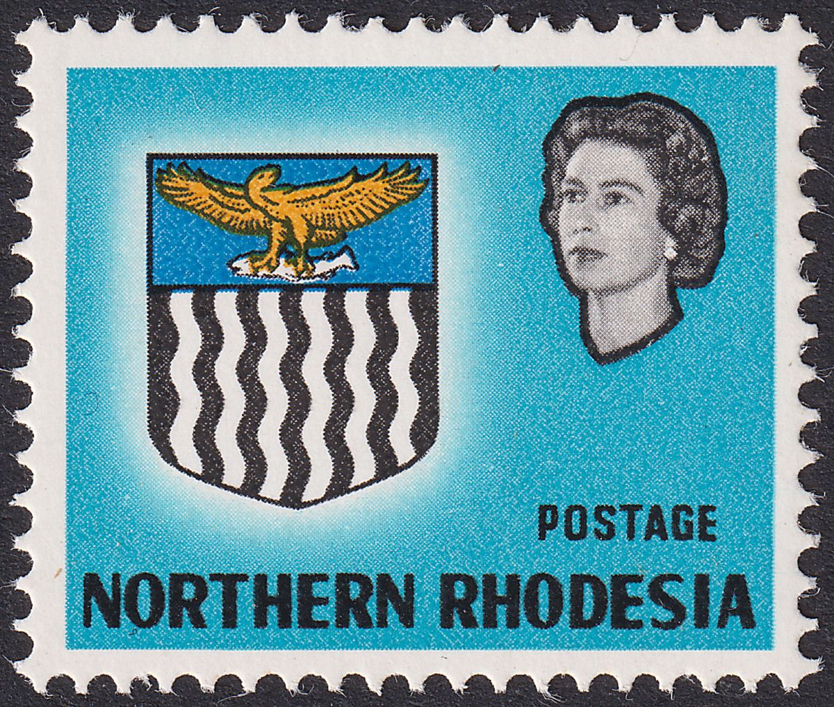Northern Rhodesia 1963 QEII Arms 1d Value Omitted Variety Mint SG76a