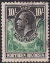 Northern Rhodesia 1925 KGV 10sh Green and Black Used SG16 cat £110
