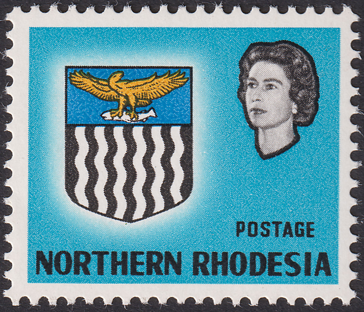 Northern Rhodesia 1963 QEII Arms 1d Value Omitted Variety UM Mint SG76a MNH