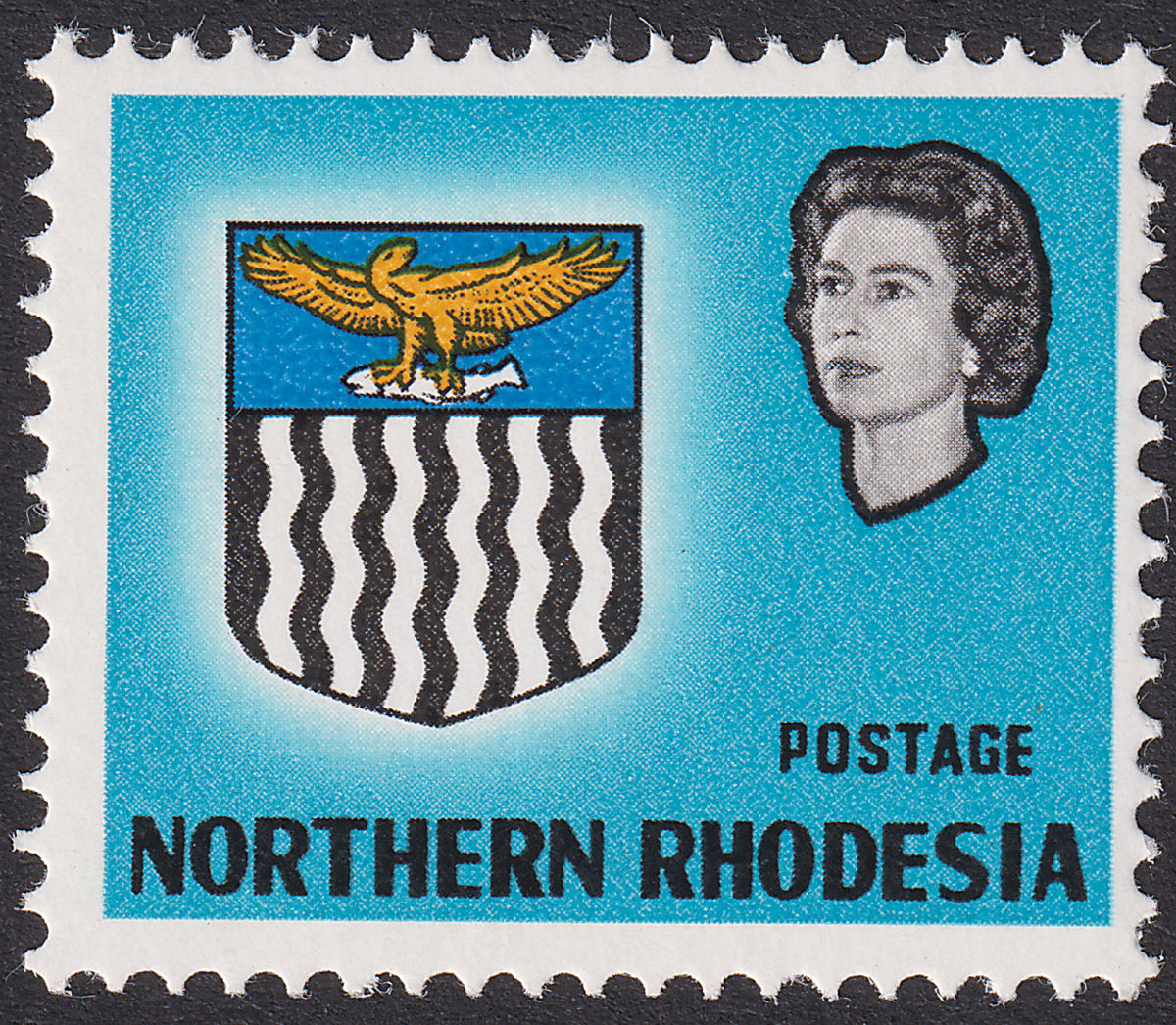 Northern Rhodesia 1963 QEII Arms 1d Value Omitted Variety UM Mint SG76a MNH