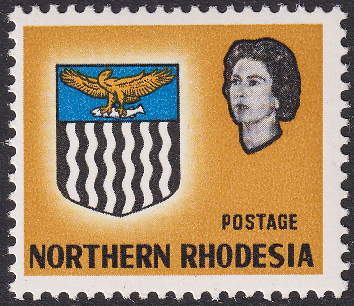 Northern Rhodesia 1963 QEII Arms 9d Value Omitted Variety Mint SG81a cat £750