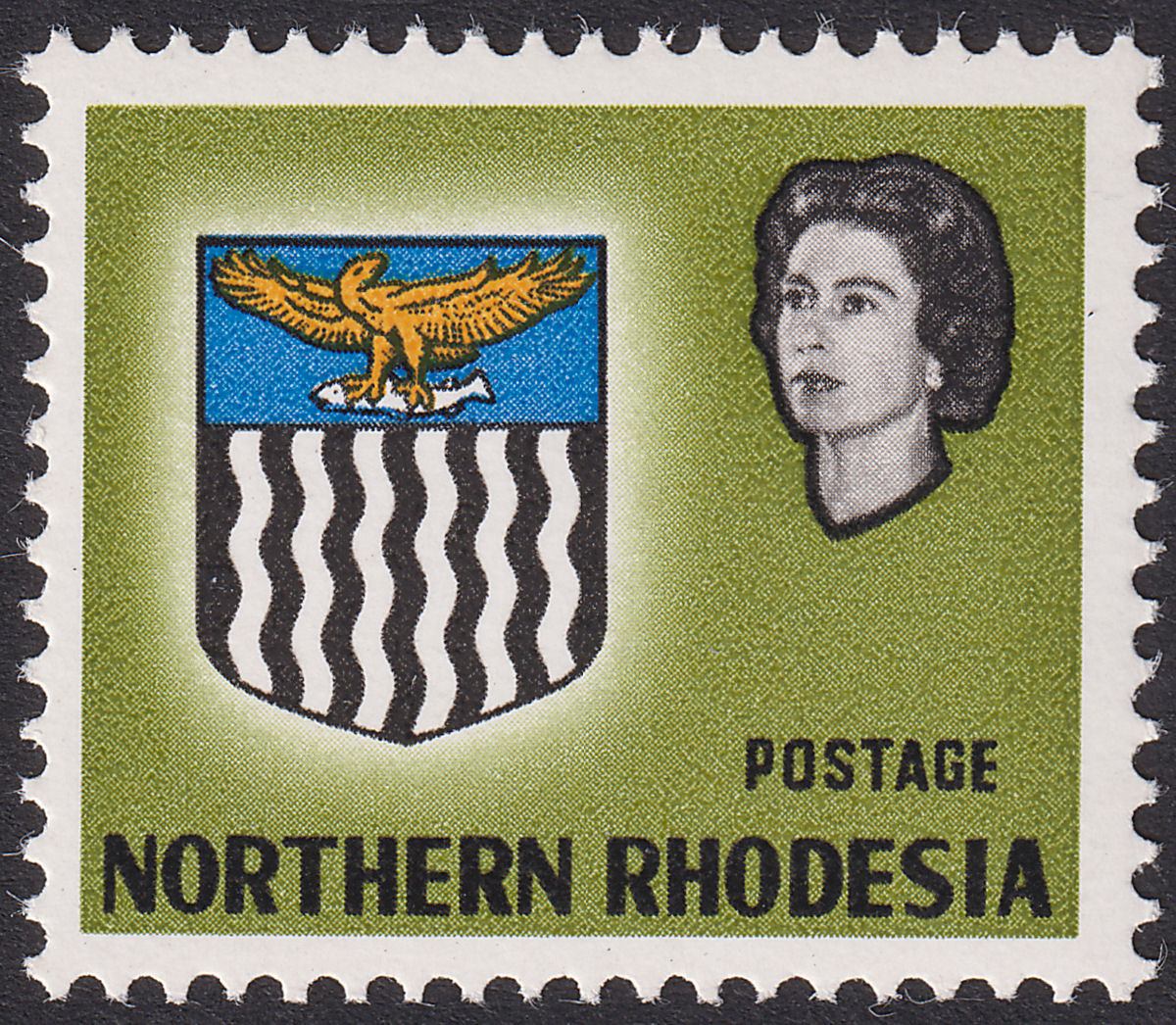 Northern Rhodesia 1963 QEII Arms 6d Value Omitted Variety Mint SG80a cat £950