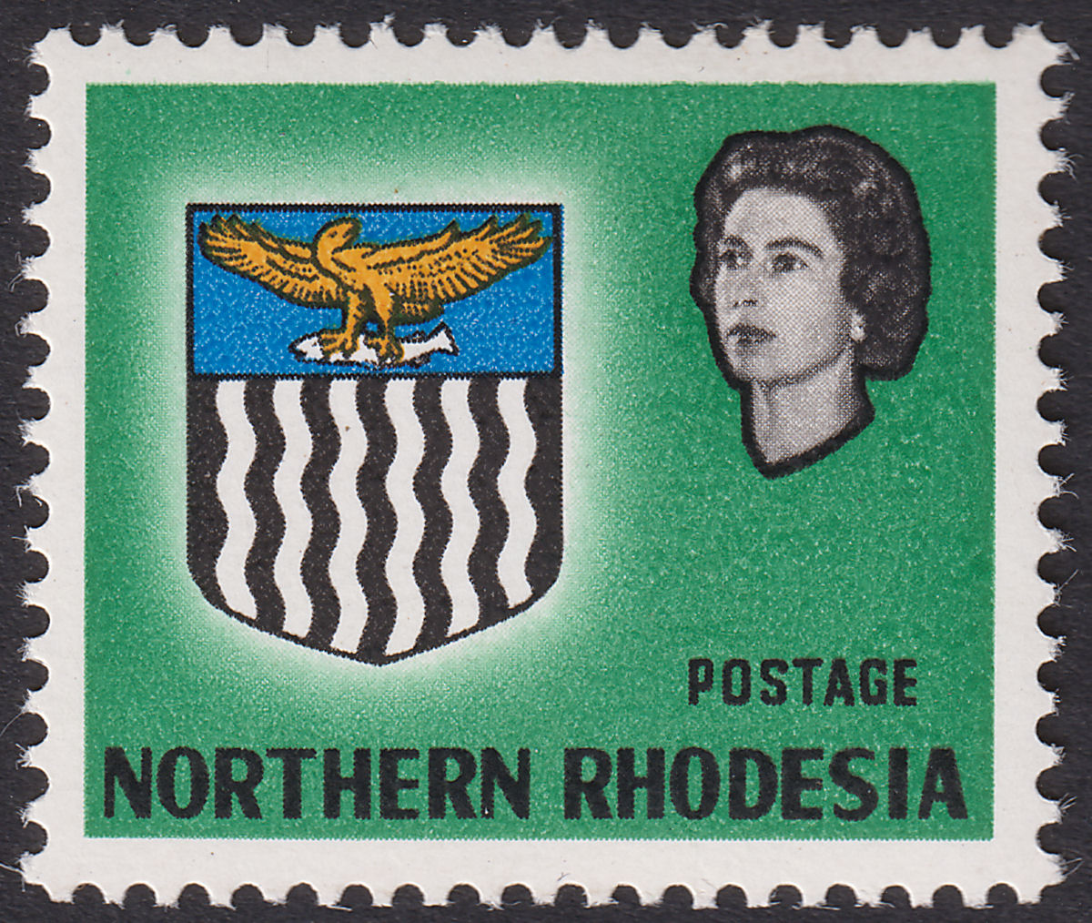 Northern Rhodesia 1963 QEII Arms 4d Value Omitted Variety UM Mint SG79a cat £140