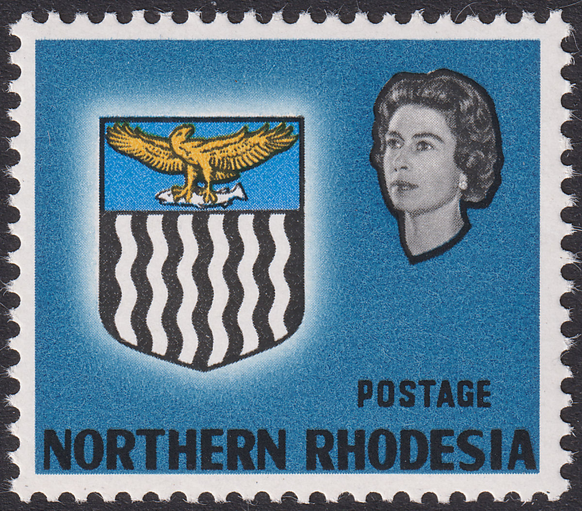 Northern Rhodesia 1963 QEII Arms 20sh Value Omitted Variety Mint SG88a cat £1300
