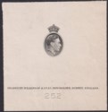 Click for more photos and details Bradbury Wilkinson c1938 King George VI Head Die Vignette Proof in Black 252