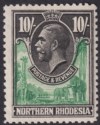 Click for more photos and details Northern Rhodesia 1925 KGV 10sh Green and Black Mint SG16 cat £130