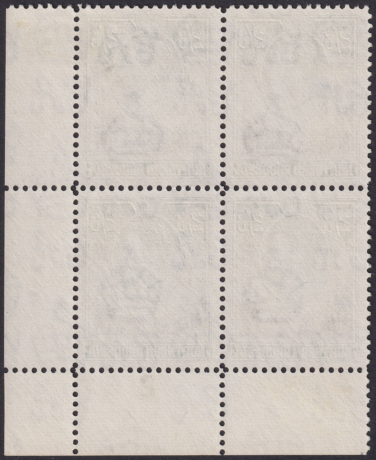 Northern Rhodesia 1938 KGVI 2sh6d Blk + Green Plate 2 Block of 4 Mint SG41 c£72