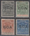 Click for more photos and details British Central Africa 1891 QV BCA Overprint BSAC 1d, 2d, 4d, 6d Mint