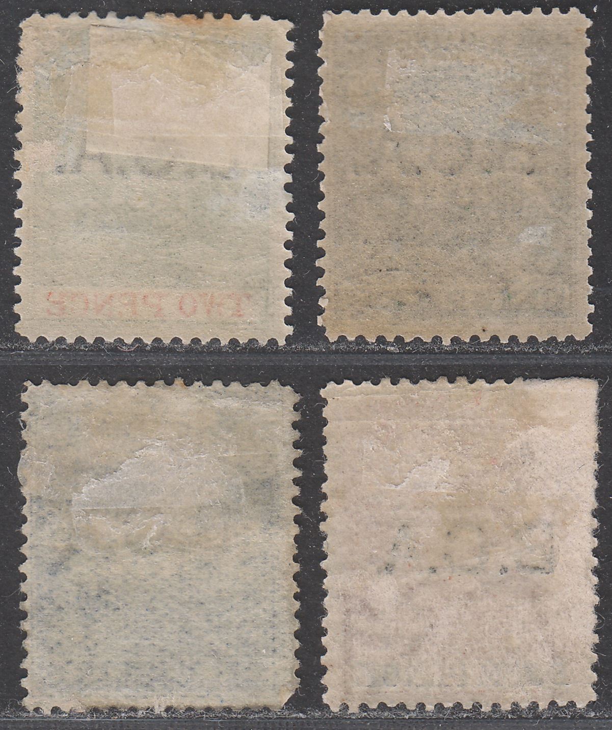 British Central Africa 1891 QV BCA Overprint BSAC 1d, 2d, 4d, 6d Mint