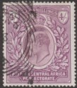 Click for more photos and details British Central Africa 1903 KEVII 4sh Dull and Bright Purple Used SG64 cat £100