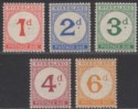 Nyasaland 1950 KGVI Postage Due Set Mint SG D1-5 cat £100