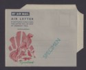 Click for more photos and details Nyasaland 1953 QEII SPECIMEN Leopard Illustrated Formula Air Letter Unused