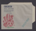 Click for more photos and details Nyasaland 1953 QEII SPECIMEN Leopard Illustrated Formula Air Letter Unused