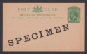 Click for more photos and details Nyasaland 1914 King George V SPECIMEN ½d Postal Stationery Postcard Unused H&G4