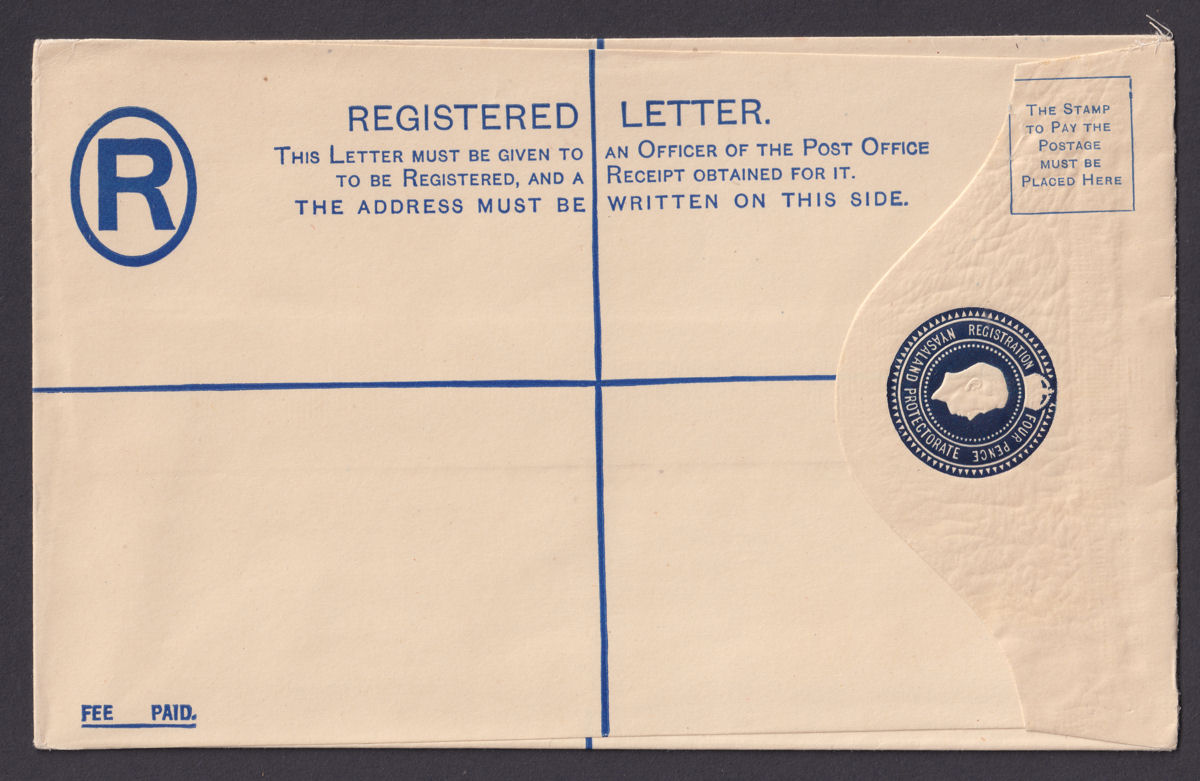 Nyasaland 1940 KGVI 4d Postal Stationary Registered Letter Unused H&G4