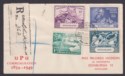 Click for more photos and details Nyasaland 1949 KGVI 75th Anniv of UPU Set Used Regd First Day Cover CHIKWAWA