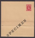 Click for more photos and details Nyasaland 1908 KEVII SPECIMEN 1d Postal Stationery Newspaper Wrapper Unused H&G2