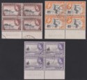 Click for more photos and details Nyasaland 1954 QEII ½d, 2d, 6d p12x12½ Blocks of 4 Used SG173a SG176a SG180a