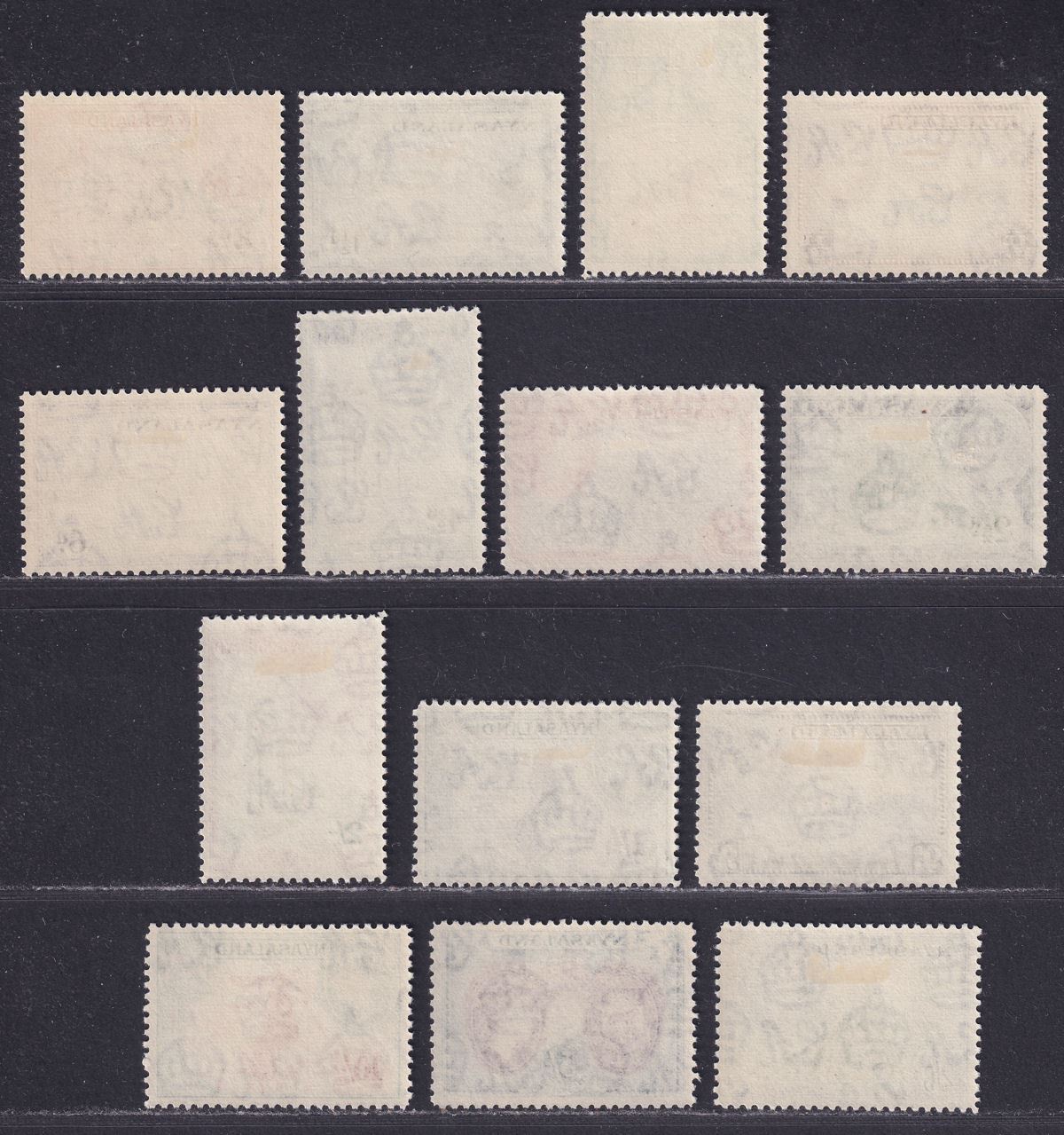 Nyasaland 1953 Queen Elizabeth II Set to 10sh Mint SG173-186 cat £50