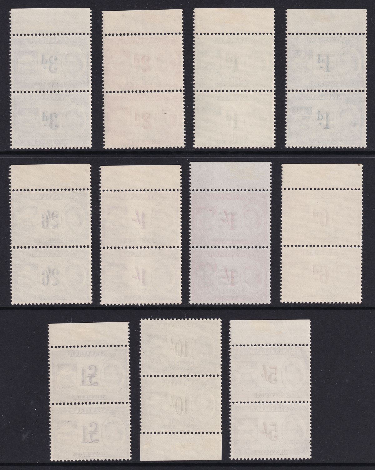 Nyasaland 1963 Queen Elizabeth II Overprint Pairs Set Mint SG188-198 cat £42