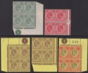Nyasaland 1908 King Edward VII Block Set to 4d Mint SG73-76 inc Plate Nos