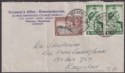 Nyasaland 1951 KGVI 1d x2, ½d Dutch Church Mission Cover MKHOMA to Cape Town