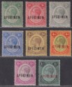 Nyasaland 1913-21 KGV SPECIMEN Overprint Set to 1sh Mint SG83s-93s