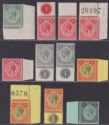 Nyasaland 1913-21 King George V Part Set to 1sh Mint inc plate / sheet numbers