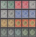 Nyasaland 1913-21 King George V Part Set to 1sh with shades Mint