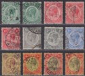 Nyasaland 1913-21 King George V Set to 4d with shades Used SG83-91